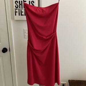 Vintage Nicole Miller Hot Pink Strapless Dress size P or XS